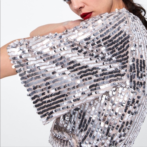 ZARA Sequin Blouse - Picture 4 of 7